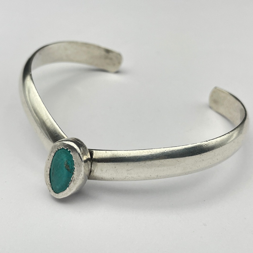 Somerset Sterling‎ Silver Turquoise Cuff Bracelet Boho Chevron Stacking Cuff
